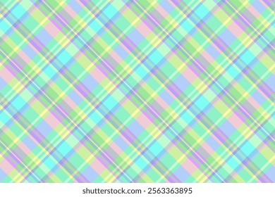 Track vector textile check, idyllic plaid texture pattern. Choice background fabric tartan seamless in light and green colors.