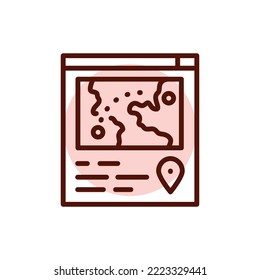 Track your order olor line icon. Pictogram for web page