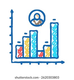 track your progress business doodle icon sketch vector. track your progress business sign. isolated symbol illustration