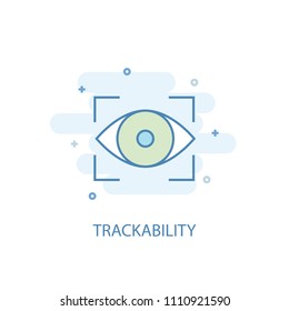 Trackability concept trendy icon. Simple line, colored illustration. Trackability concept symbol flat design from Augmented reality set. Can be used for UI/UX