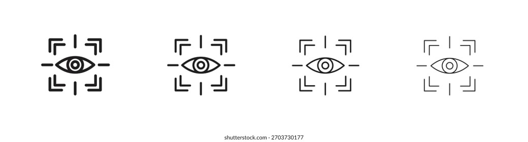 Trackability icons. editable stroke icon collection.