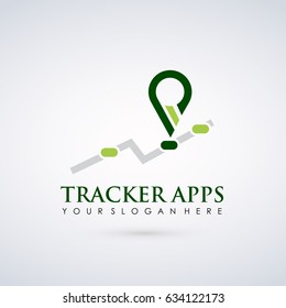 Tracker Apps Logo Template. Vector Illustrator Eps. 10