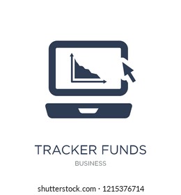 Tracker funds icon. Trendy flat vector Tracker funds icon on white background from business collection, vector illustration can be use for web and mobile, eps10