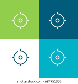 Tracker green and blue material color minimal icon or logo design
