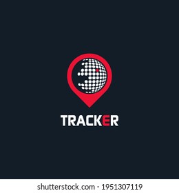 tracker logo abstract icon flat