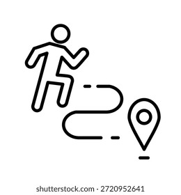 Ilustração do vetor do ícone de contorno do rastreador