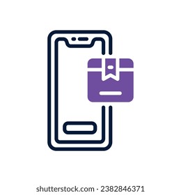 tracking app dual tone icon. vector icon for your website, mobile, presentation, and logo design.