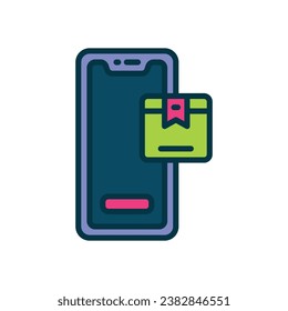 tracking app filled color icon. vector icon for your website, mobile, presentation, and logo design.