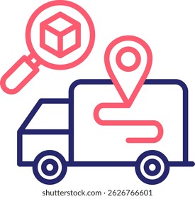 Tracking Delivery Icon Color Vector Illustration