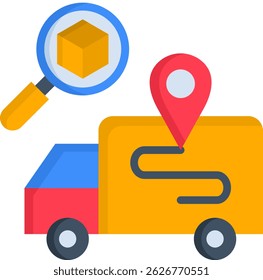 Tracking Delivery Icon Flat Vector Illustration