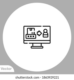 Tracking delivery icon sign vector,Symbol, logo illustration for web and mobile