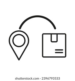icono de envío de seguimiento. Ilustración vectorial. EPS 10.