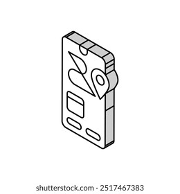 rastreamento do vetor de ícone isométrico de entrega. rastreamento do sinal de entrega. ilustração de símbolo isolado