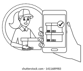 tracking and delivery logistic worker