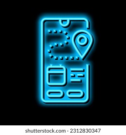 tracking delivery neon light sign vector. tracking delivery illustration