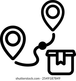 Seguimiento de ecommerce Mapa de envío Ubicación Producto Pin Entrega 4980