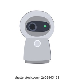 tracking facial recognition camera cartoon. monitoring analysis, database access, system face tracking facial recognition camera sign. isolated symbol vector illustration