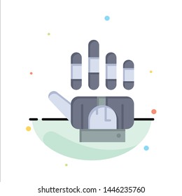 Tracking, Glove, Hand, Technology Business Logo Template. Flat Color