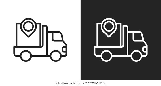 tracking Icon In Black And White Line Style