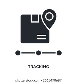 Estilo de glifo de icono de seguimiento. Ilustración vectorial Para El Diseño gráfico