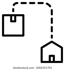 tracking icon line outline vector sign symbol graphic illustration
