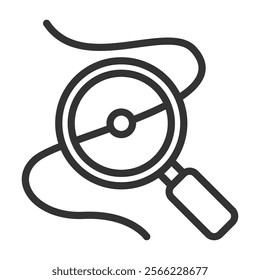 Tracking Icon Lineal Style Vector Illustration