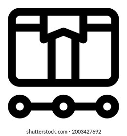 Icono de seguimiento de la sección de iconos de tienda en línea, adecuado para negocios de compra y venta de productos en línea