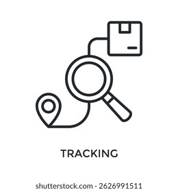 Tracking Icon Outline Style. Vector Illustration For Graphic Design
