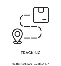 Tracking Icon Outline Style. Vector Illustration For Graphic Design