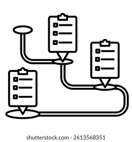 Tracking icon represented by Tracking symbol Line style.