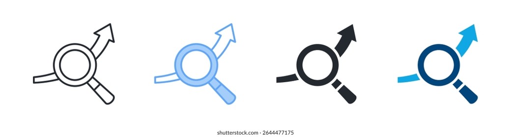 Tracking Icon Set Multiple Style. Designed In Outline, Blue, Glyph, Dual Tone