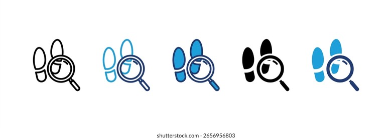 Tracking icon set multiple style collection