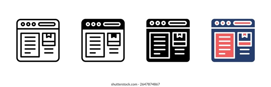 Tracking icon sheet multiple style collection