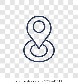 Tracking icon. Trendy linear Tracking logo concept on transparent background from Technology collection