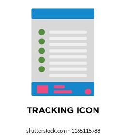 Tracking icon vector isolated on white background, Tracking transparent sign , delivery symbols