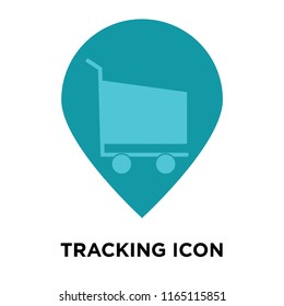 Tracking icon vector isolated on white background, Tracking transparent sign , delivery symbols