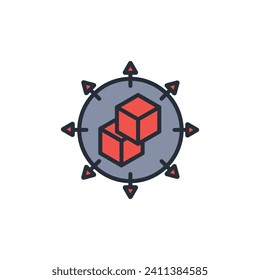 Tracking icon. vector.Editable stroke.linear style sign for use web design,logo.Symbol illustration.
