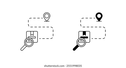 ícone de rastreamento com fundo branco vetor stock ilustração