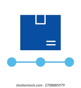 Iconos De Seguimiento En Estilo Azul, Ilustración vectorial