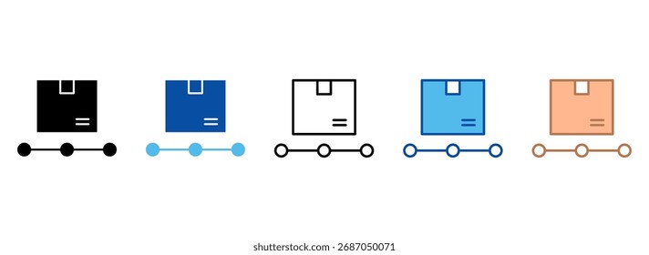 Iconos De Seguimiento En Contorno, Ilustración vectorial