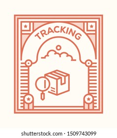 TRACKING AND ILLUSTRATION ICON CONCEPT