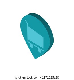 Tracking isometric left top view 3D icon