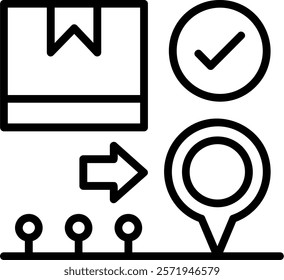 Tracking Line Vector Icon Design