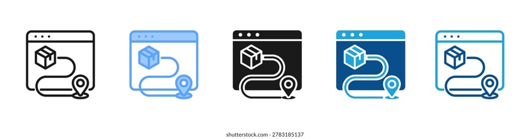 Tracking Link web icon with multiple style collection