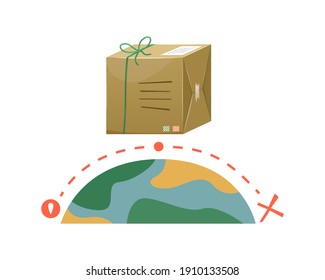 Tracking the location of a mail item on the Internet or in the app. Logistics. Mail delivery.