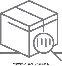 Tracking Number Delivery service icon with black outline style. Related to order tracking, delivery home, warehouse, truck, scooter, courier and cargo icons. Shipping symbol. Vector illustration
