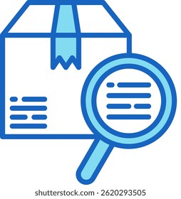Tracking Number Icon Blue Vector Illustration