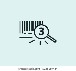 Tracking number icon line isolated on clean background. Tracking number icon concept drawing icon line in modern style. Vector illustration for your web mobile logo app UI design.