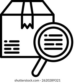 Tracking Number Icon Line Vector Illustration