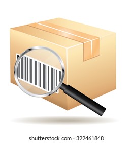 Tracking number shipping icon. Vector illustration.